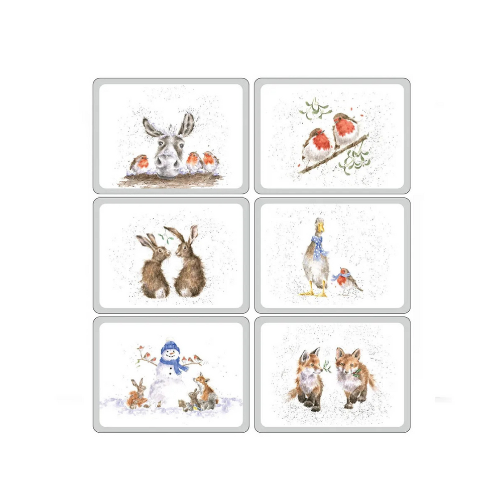 Wrendale Pimpernel Christmas Placemats Luncheon Set of 6