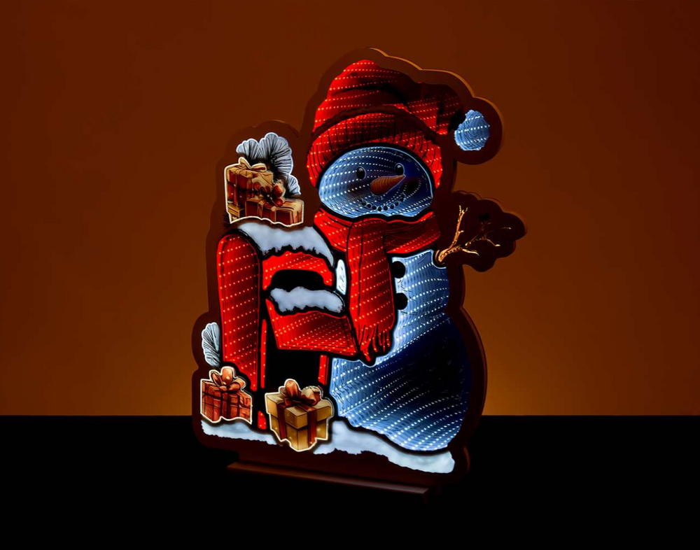 CT Infinity Light Snowman at Mailbox 23.5"