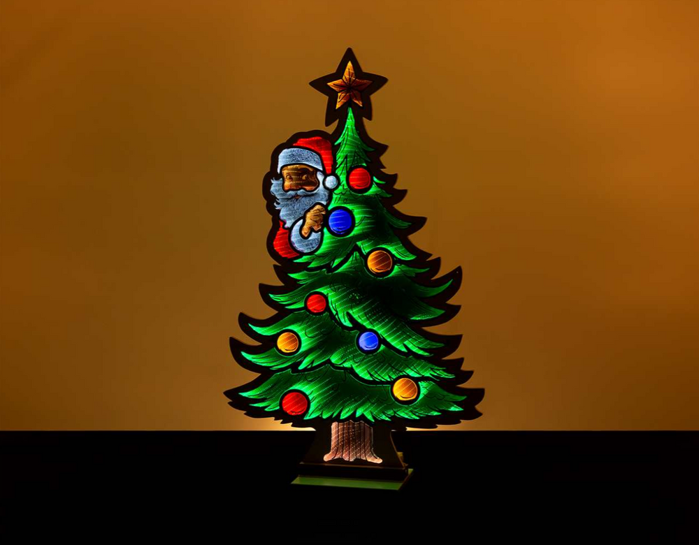 CT Infinity Light Christmas Tree with Santa 48"