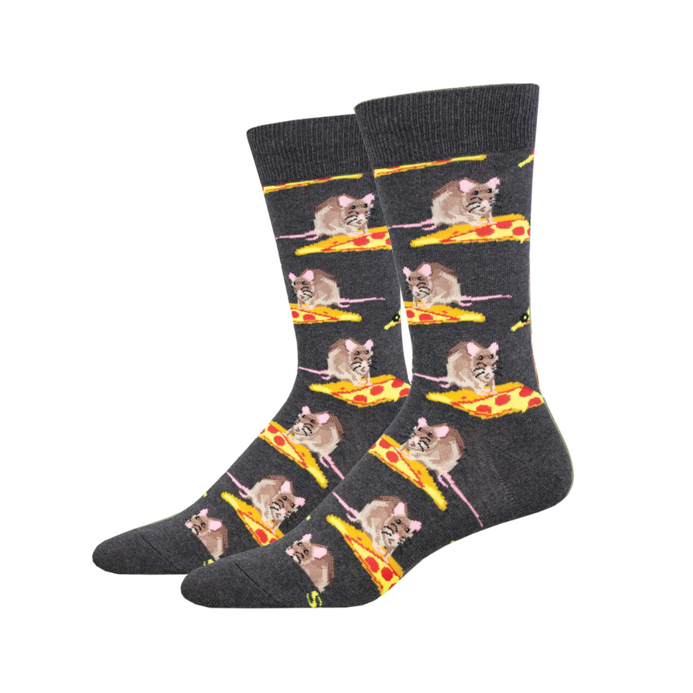 Socksmith You Wanna Pizza Me? - Charcoal Heather (Men)