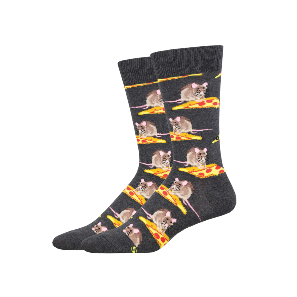 Socksmith You Wanna Pizza Me? - Charcoal Heather (Men)