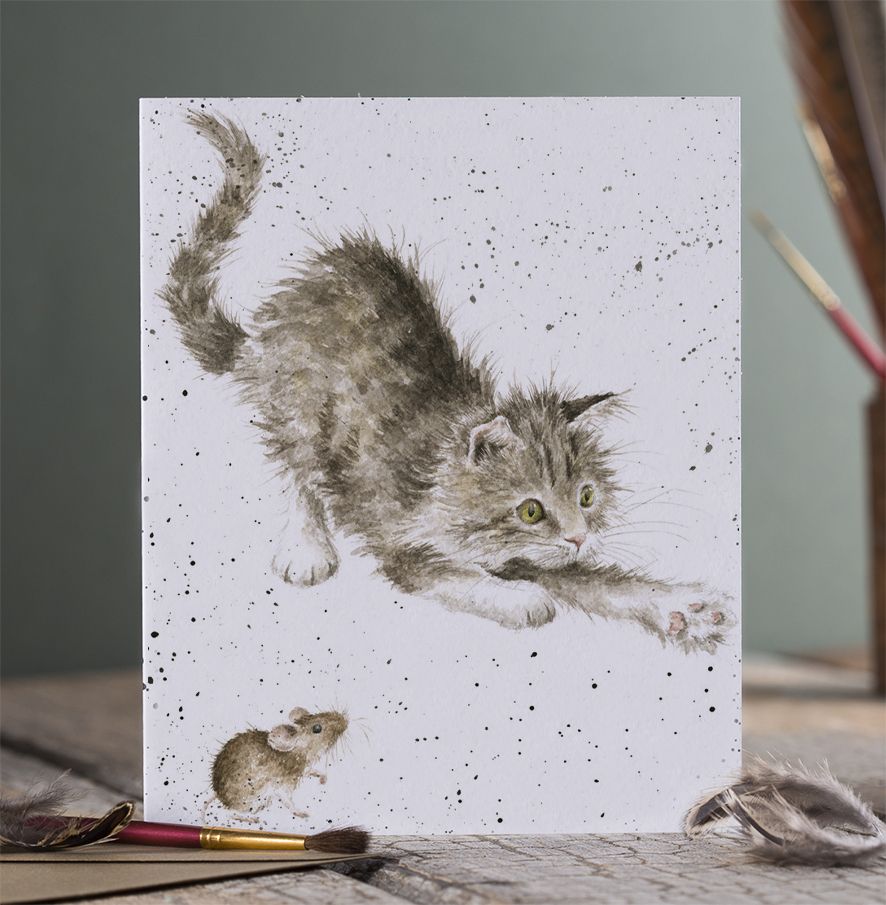Wrendale Cards Cat and Mouse