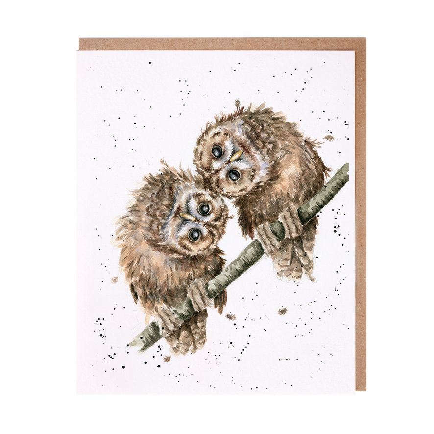 Wrendale Cards 'Two Heads are Better than One' Owls