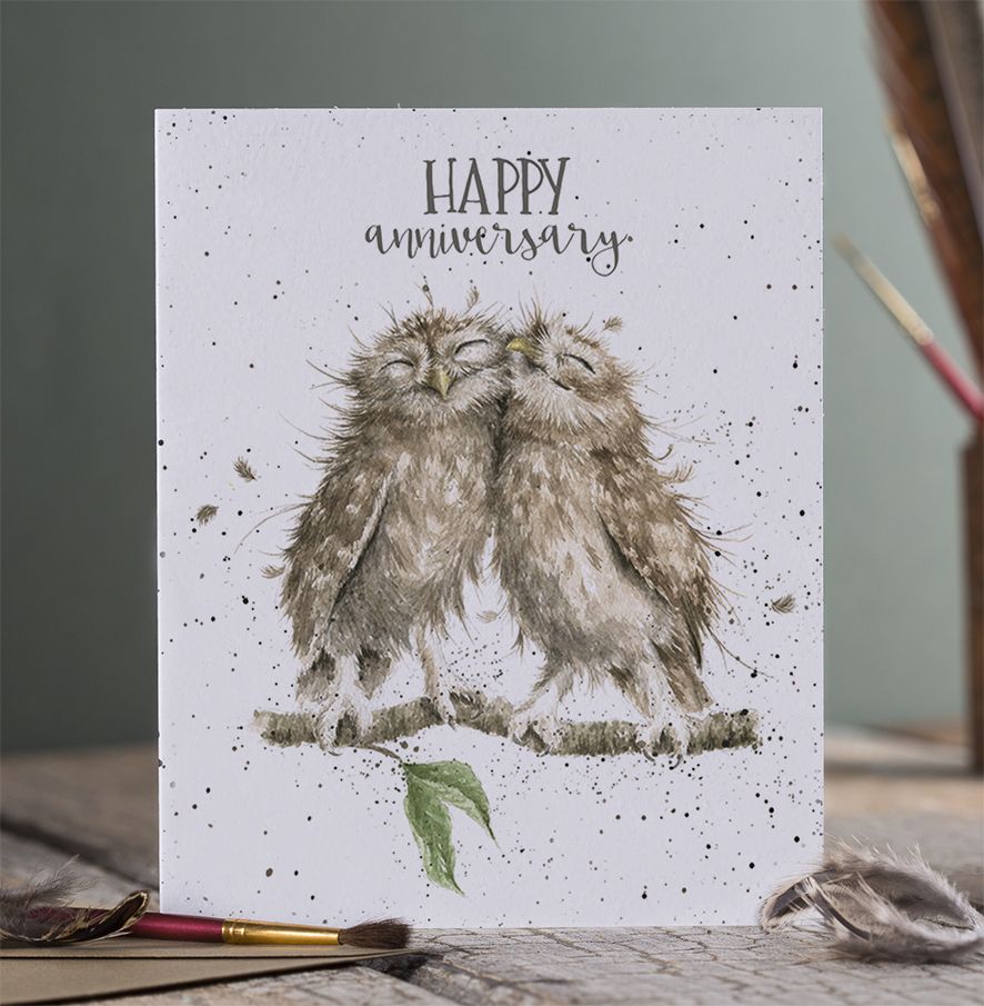 Wrendale Cards Anniversary Owls