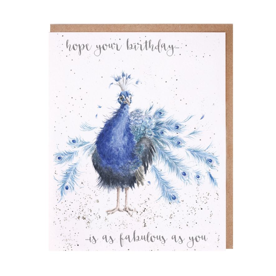 Wrendale Cards 'Fabulous' Peacock