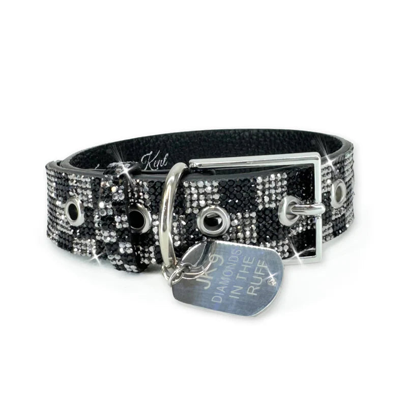 Medium Checkmate Dog Collar Diamonds in the Ruff by Jacqueline Kent