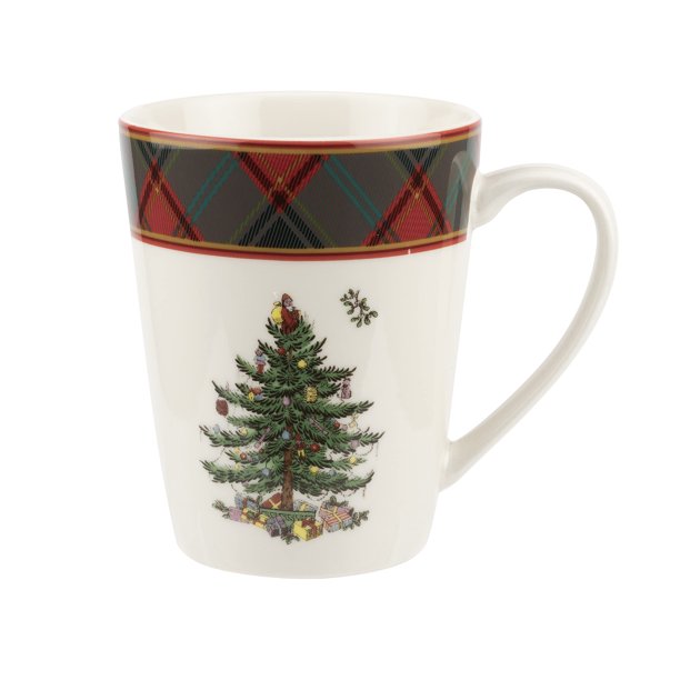 Spode Christmas Tree Tartan Mug 14oz