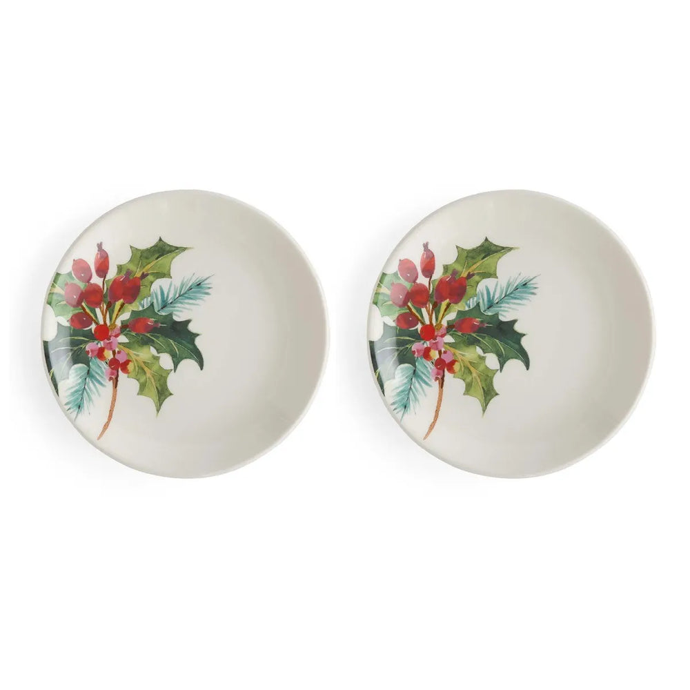 Portmeirion Botanic Garden Christmas Holly Side Plate St/2