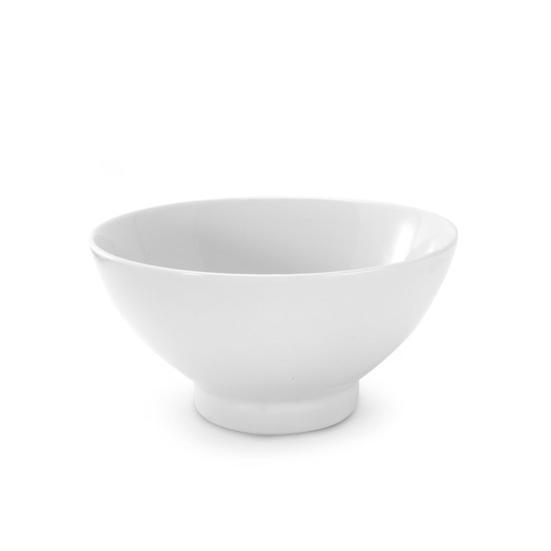 White ceramic bowl on a white background