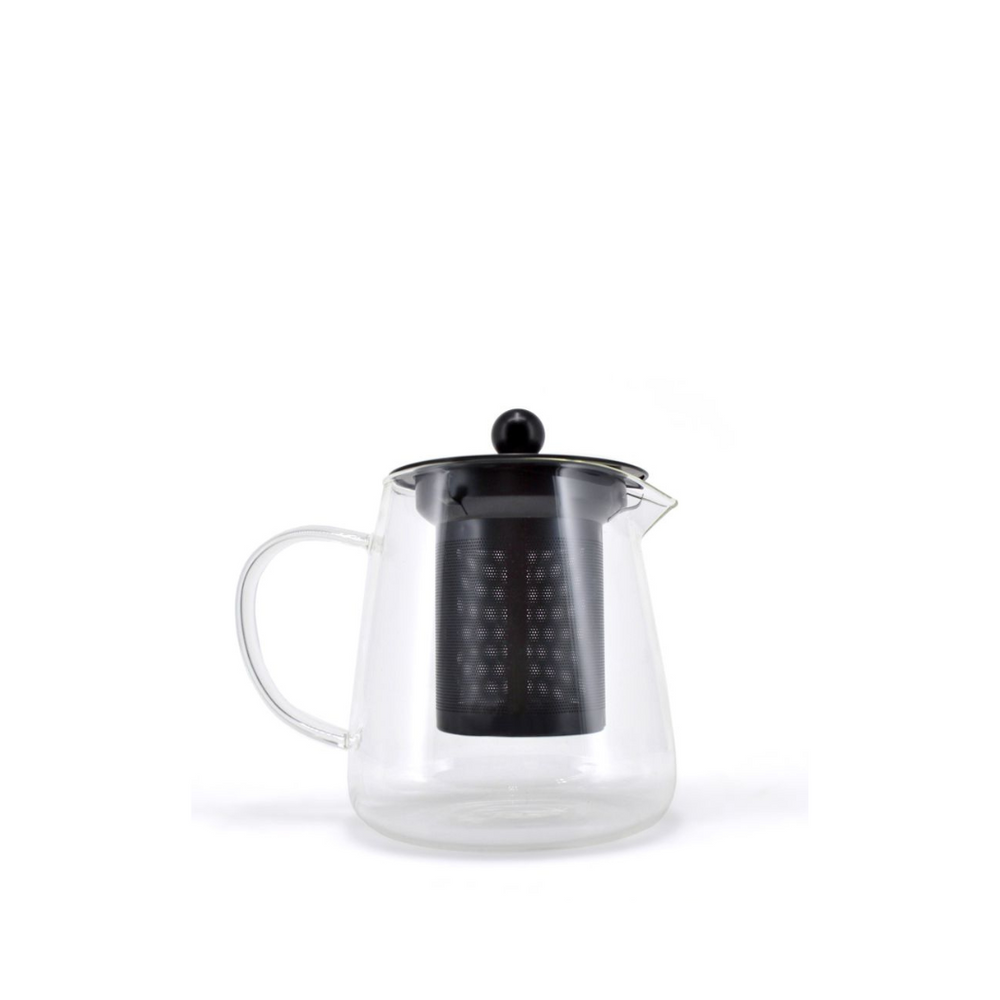 CH'A Tea Glass Teapot with Infuser 500mL Black
