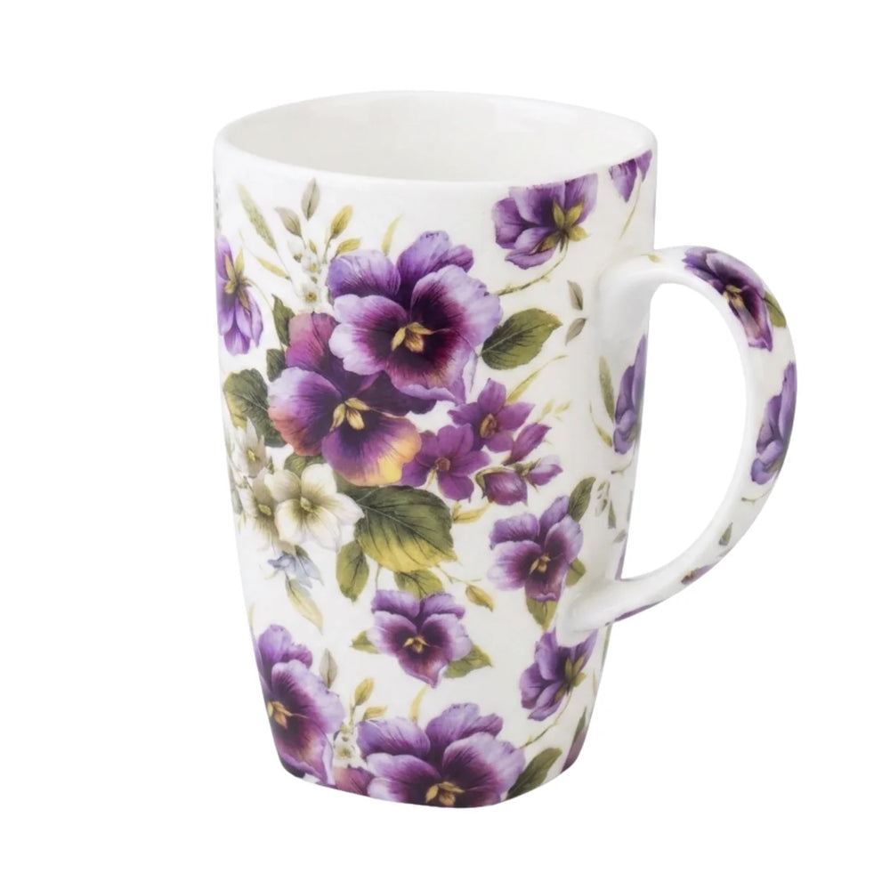 Pretty Chintzy Purple Pansies Grande Mug