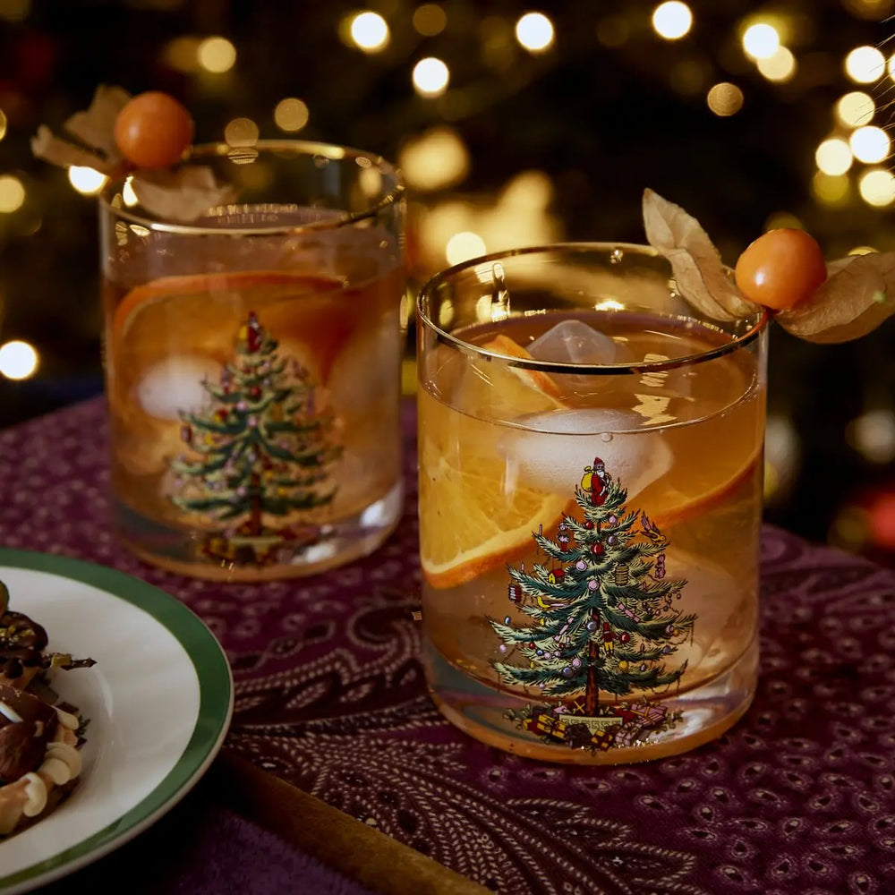Spode Christmas Tree DOF Glasses Set of 4