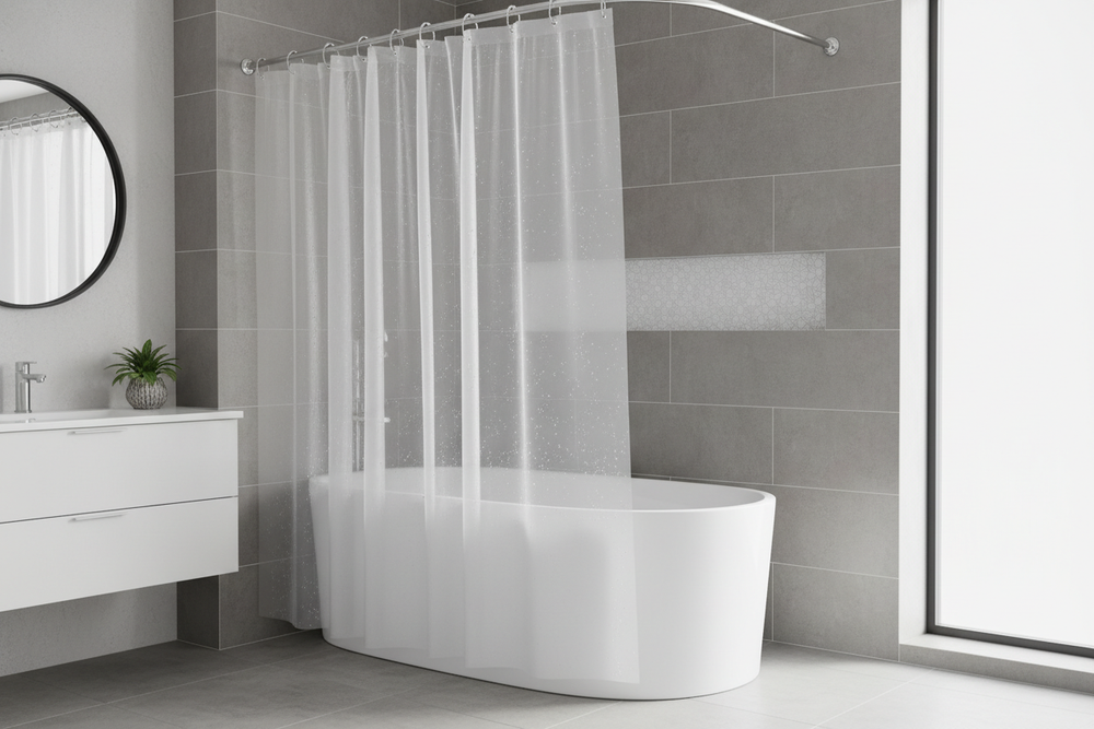 CLEAR SHOWER CURTAIN