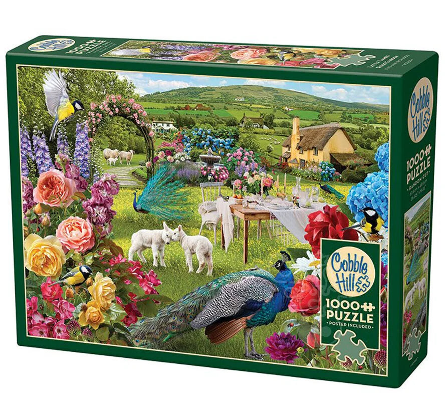 Cobble Hill Puzzles - Little Lambs Rose Garden