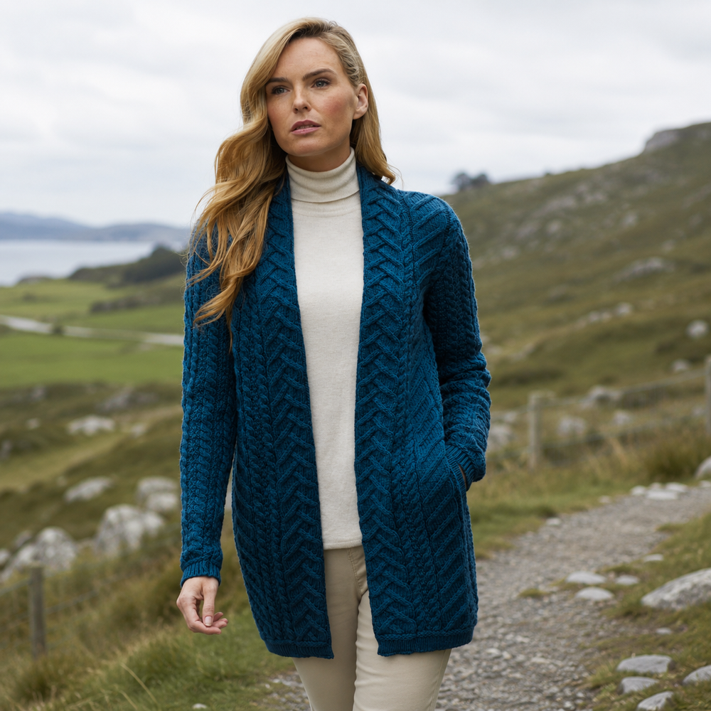 Aran Irish Women's Bandon Edge to Edge - Sherwood (X4693)