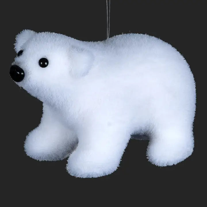 CT Ornament Walking White Polar Bear 3x5"