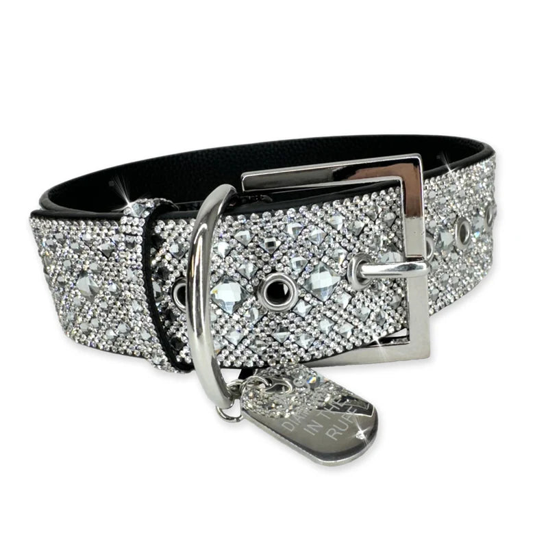 Large Silver Dog Collar Diamonds in the Ruff by Jacqueline Kent