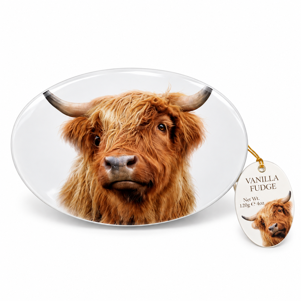 Gardiners Highland Cow Vanilla Fudge Tin 120g