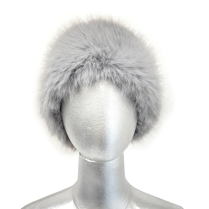 Faux Fur Fantasy Grey Furband by Jacqueline Kent