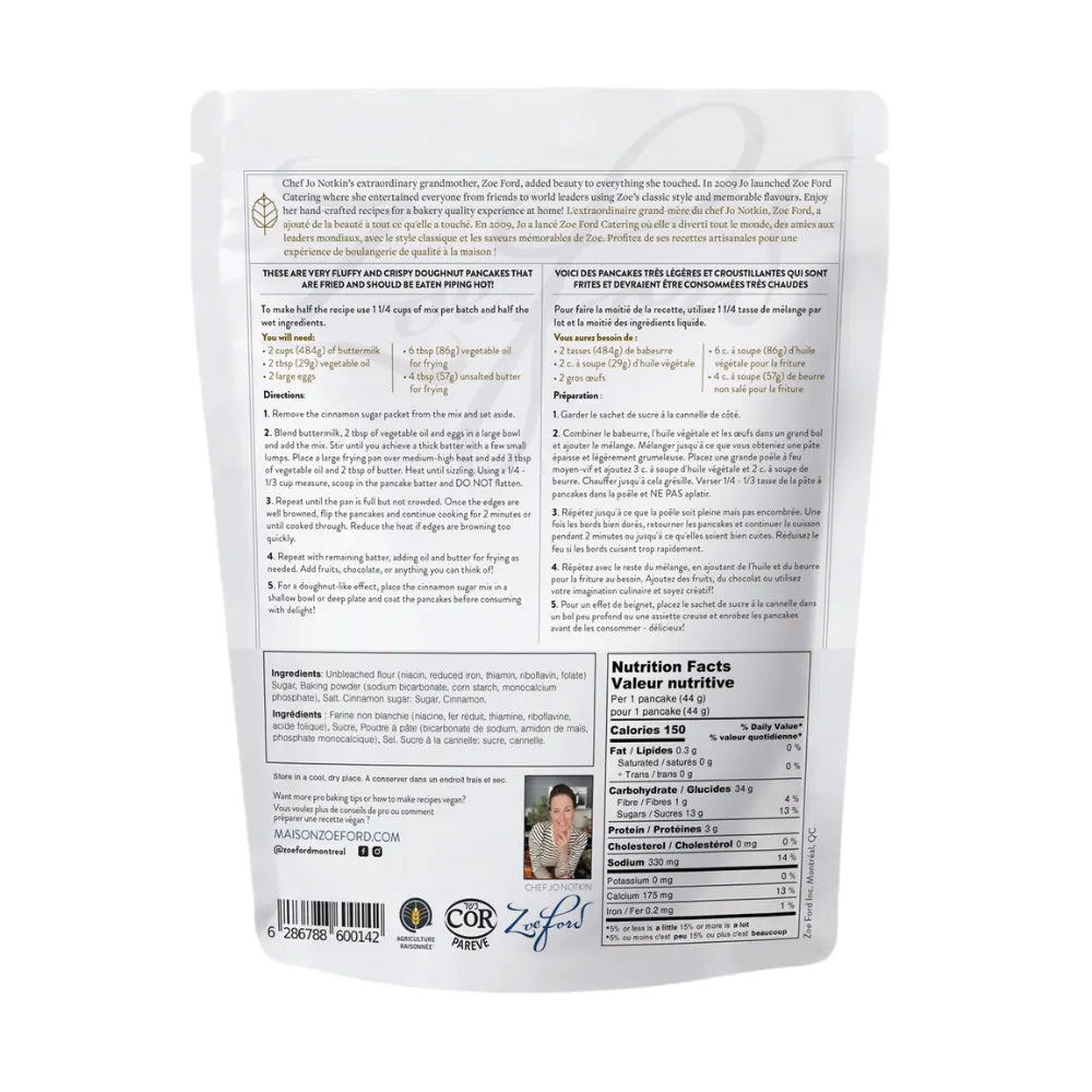 Maison Zoe Ford Crispy Cinnamon Doughnut Pancakes Mix 540g