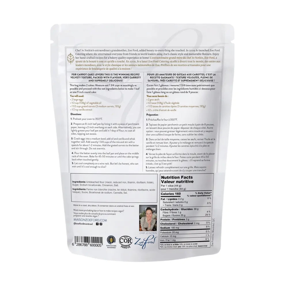 Maison Zoe Ford Carroty Cake Mix 756g