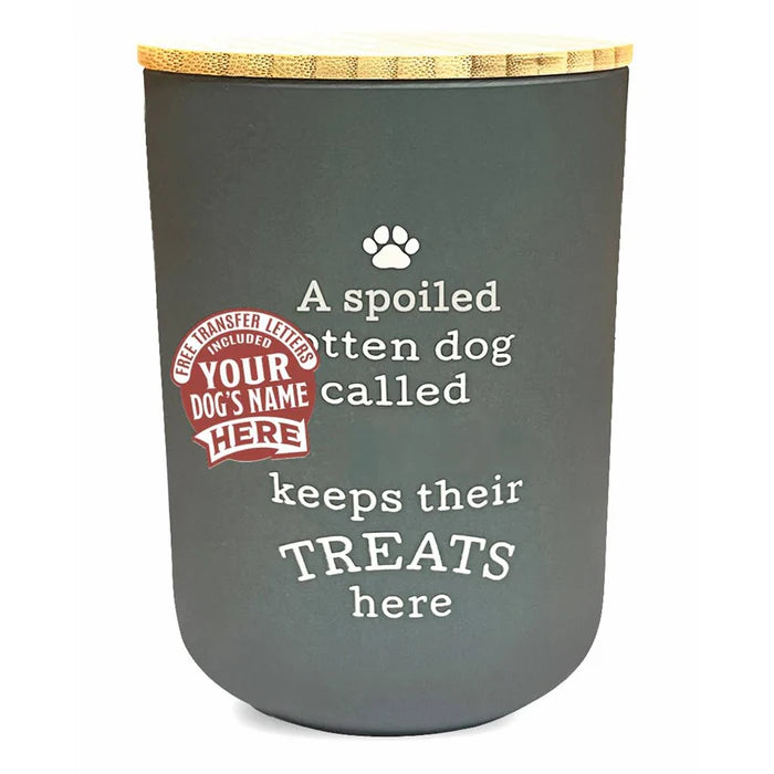 The Dog Treat Jar Blank Grey