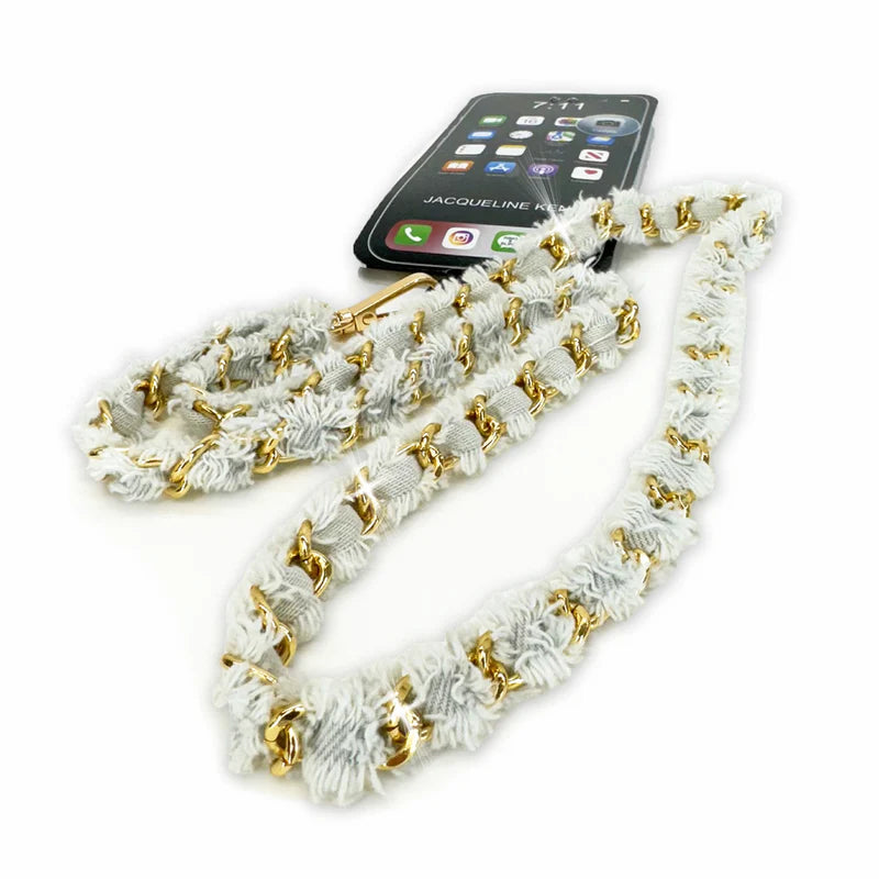 Lux Long Phone Blue Lanyard by Jacqueline Kent