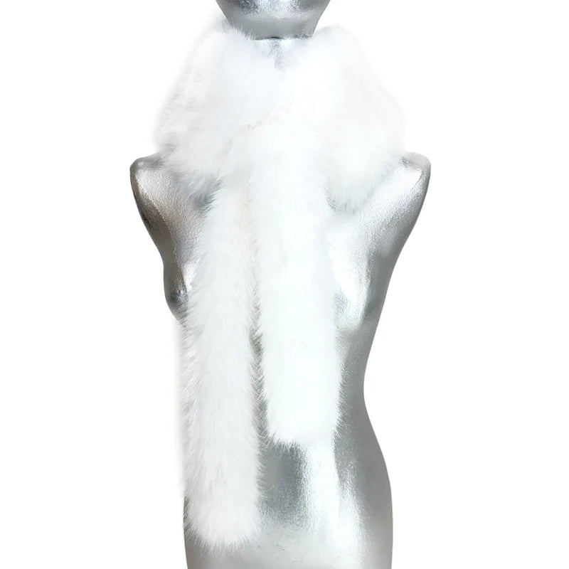 Faux Fur Fantasy White Stole by Jacqueline Kent