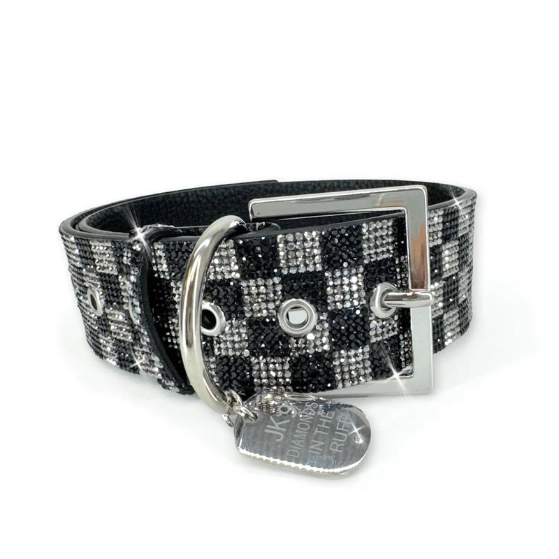 Large Checkmate Dog Collar Diamonds in the Ruff by Jacqueline Kent