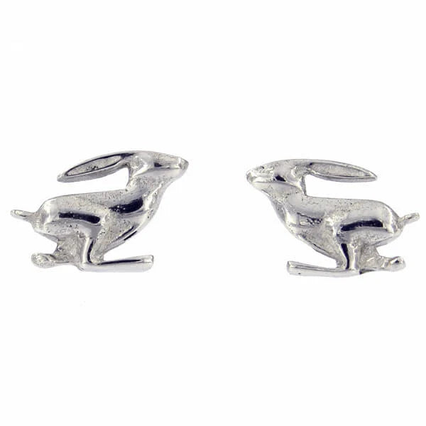 St Justin Running Hare Stud Earrings