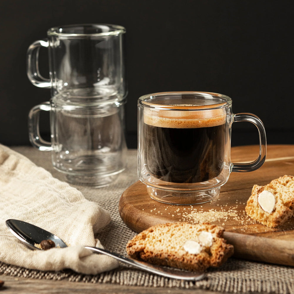 The Double Wall Stackable Espresso Mug 100 ml, Set of 2