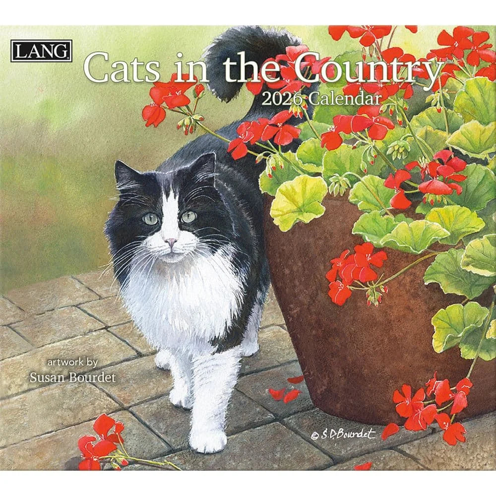 Lang 2026 Calendar - Cats in the Country