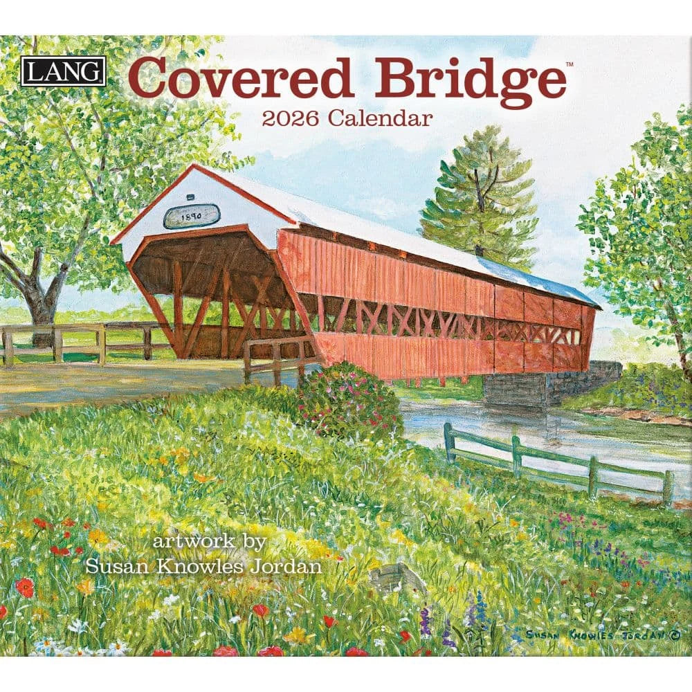 Lang 2026 Calendar - Covered Bridge