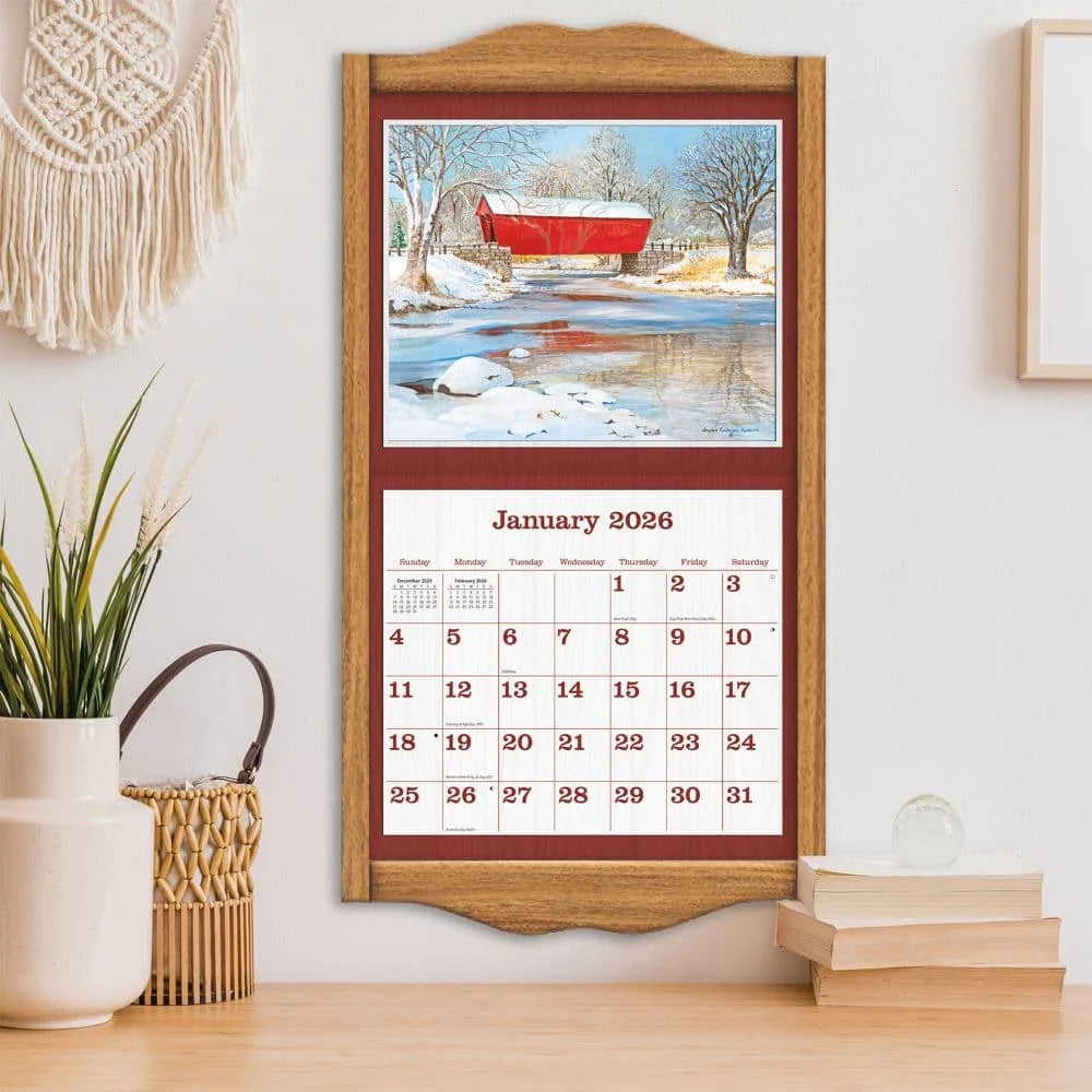Lang 2026 Calendar - Covered Bridge