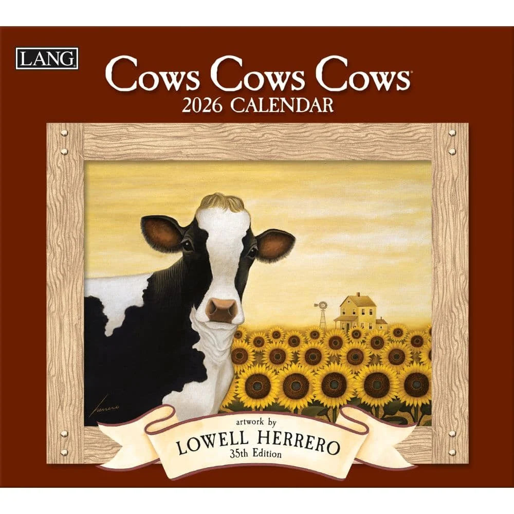 Lang 2026 Calendar - Cows Cows Cows