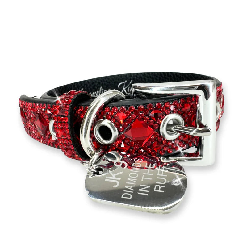 Small Light Red Dog Collar Diamonds in the Ruff by Jacqueline Kent