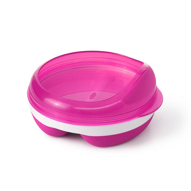 OXO Tot Divided Feeding Dish Pink