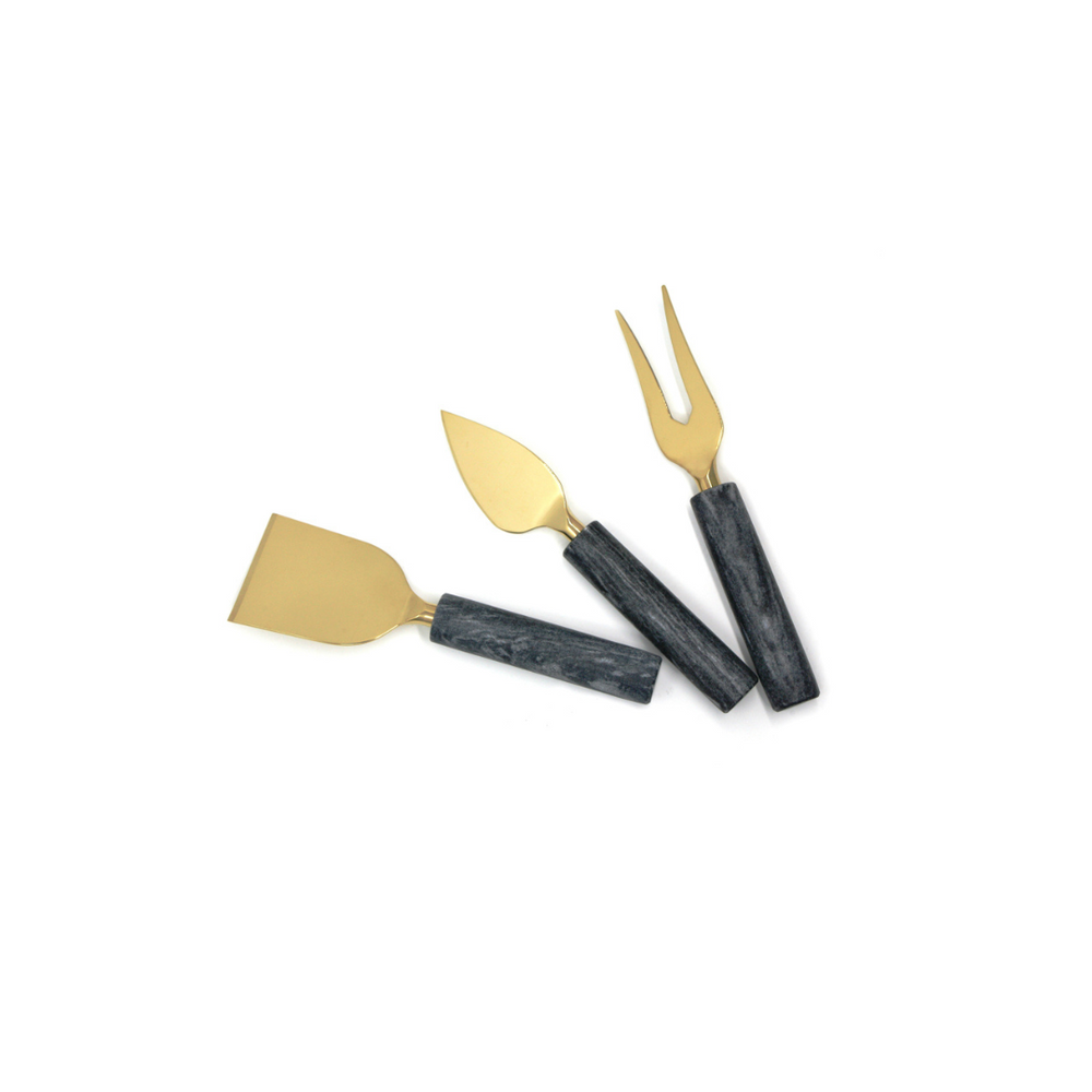 Natural Living - Marble 3pc Cheese Knife Set