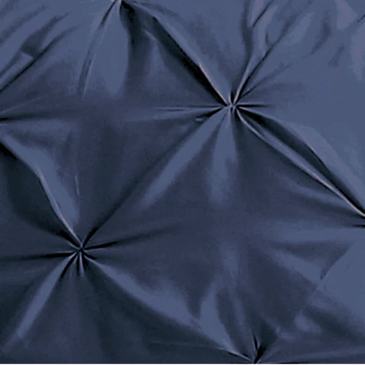 Pintuck 3 Piece Comforter Set - Indigo