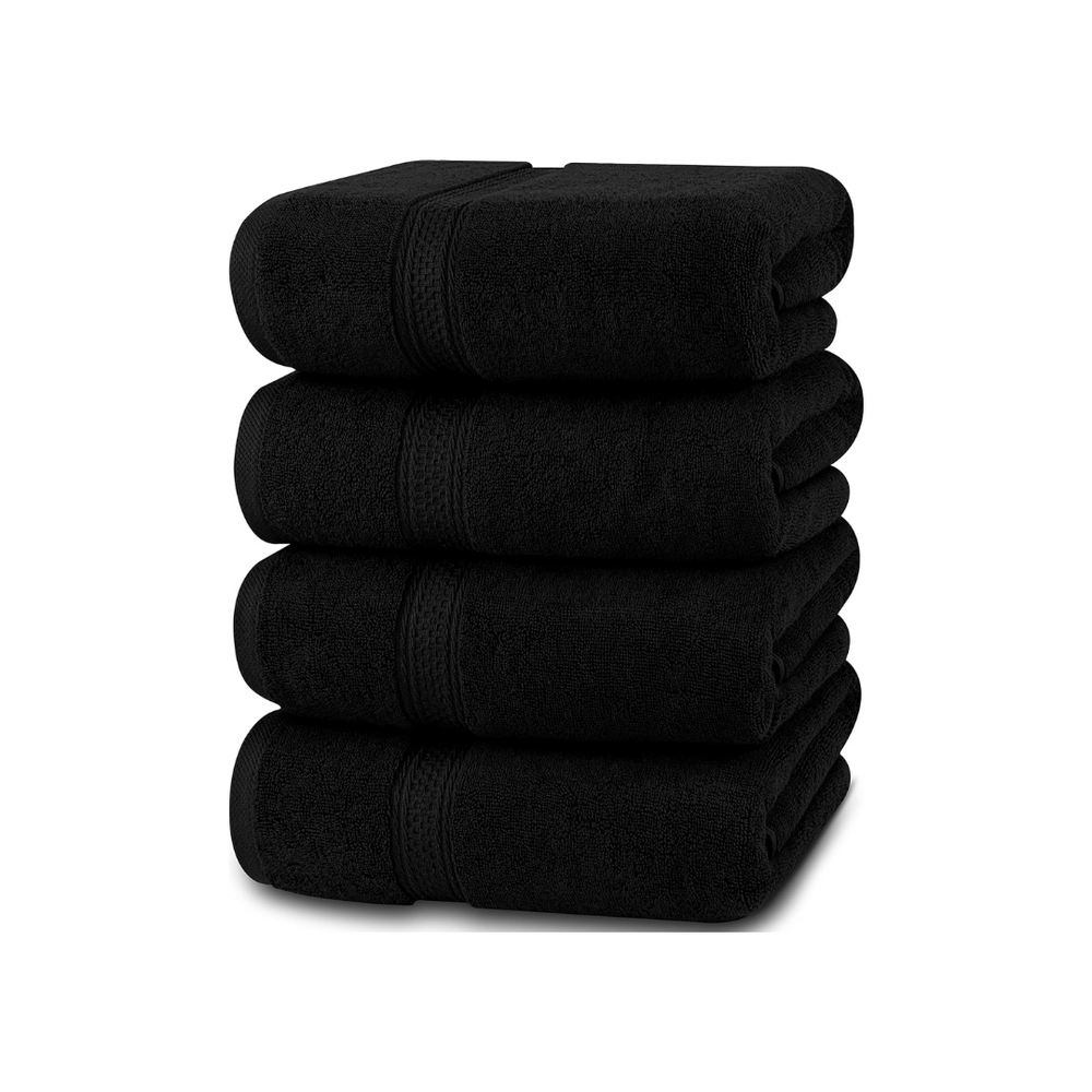 Jones Luxury Towels (Set of 4)-Black