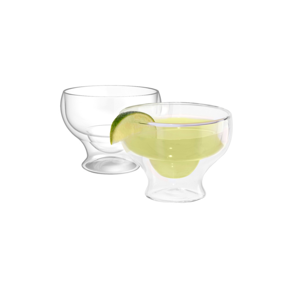 OGGI - Double Walled Margarita Glass Set of 2