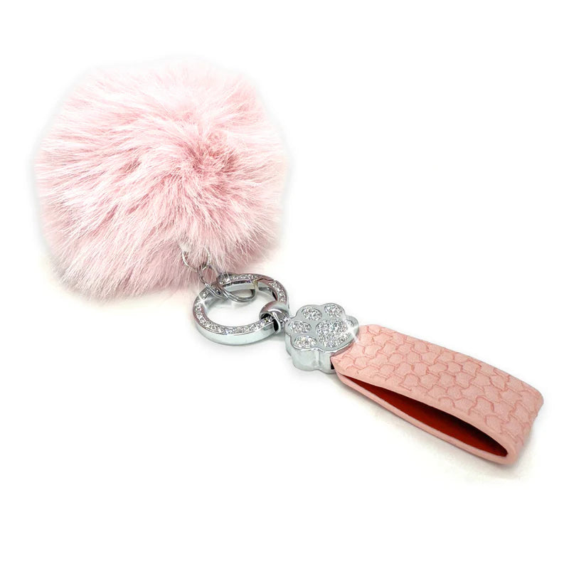 Keychain with Fur Fantasy Pom Pom Pink by Jacqueline Kent