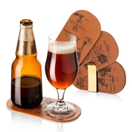 Vacu Vin Bottle & Glass Double Coasters Set of 6