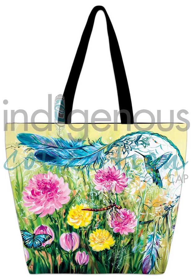 Indigenous Art Canvas Tote Bag - Dreamcatcher