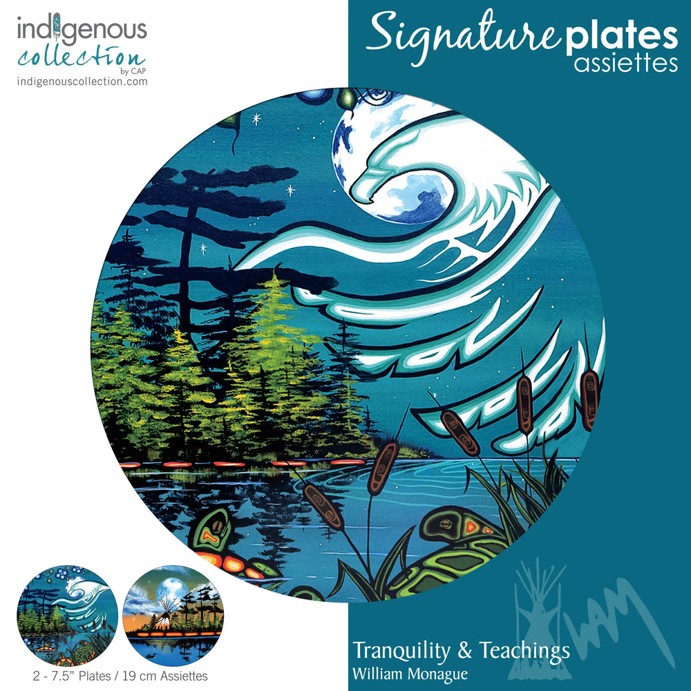 Indigenous Art Plate set of 2 / Teachings & Tranquility