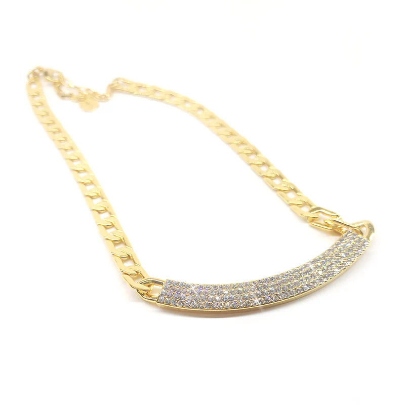 Pave Smile Necklace by Jacqueline Kent