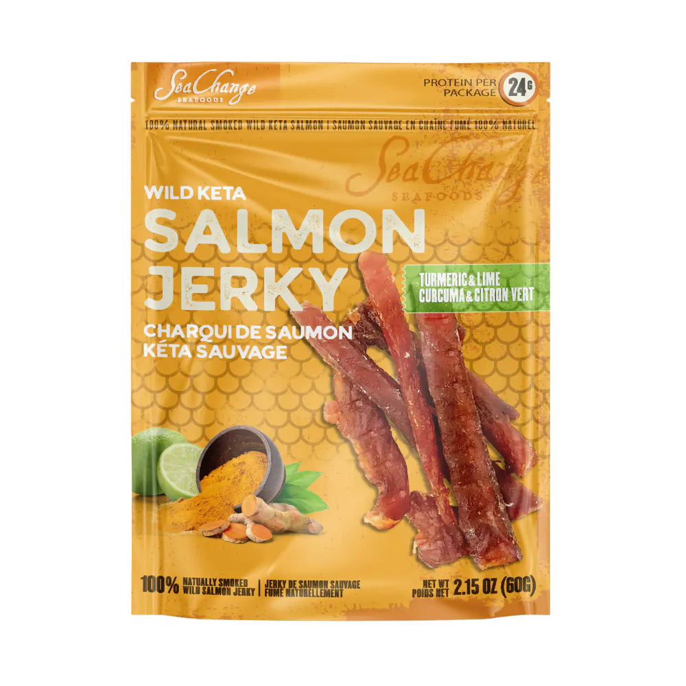 SeaChange Turmeric & Lime Wild Keta Salmon Jerky - 60 g