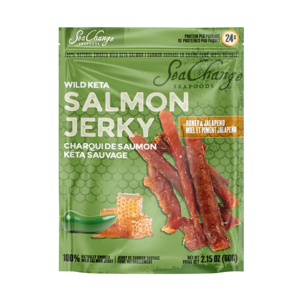 SeaChange Honey & Jalapeno Wild Keta Salmon Jerky - 60 g