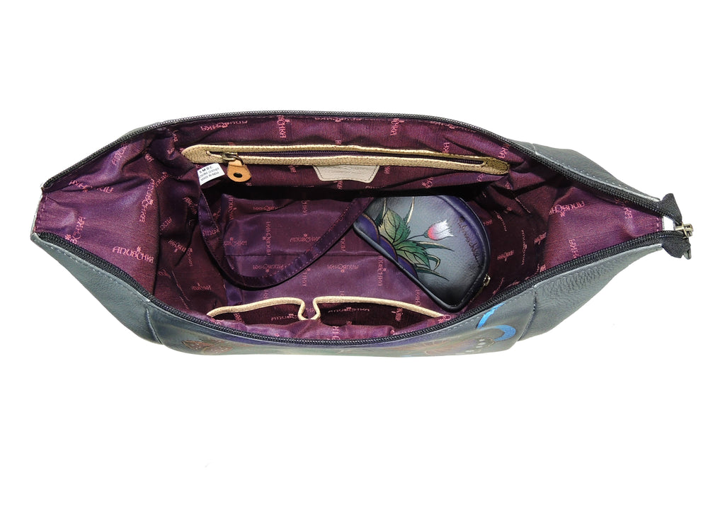 Anuschka Antique Rose Pewter - Medium Accordion Crossbody