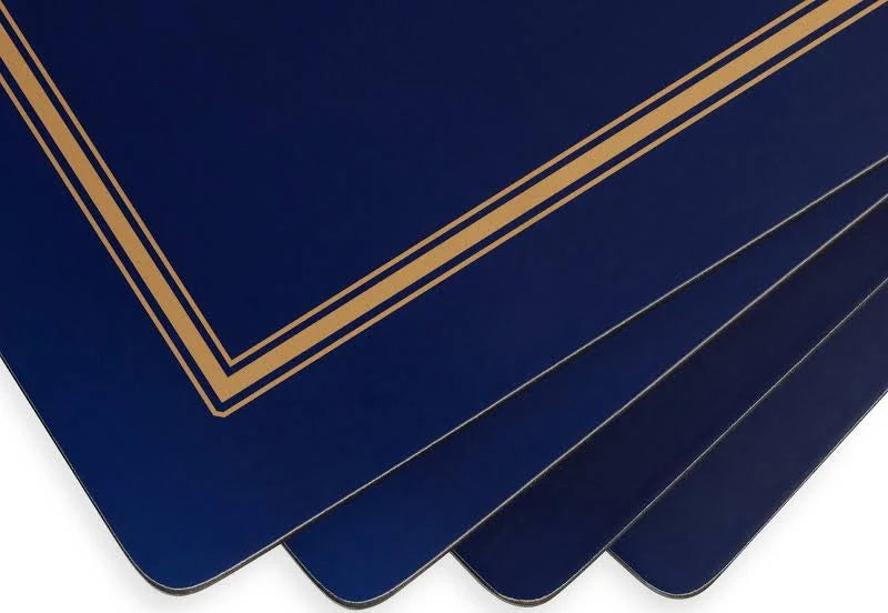 Classic Midnight Blue Placemats - Set of 4